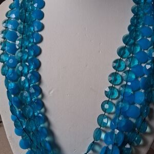 Elegant Blue Beaded Necklace